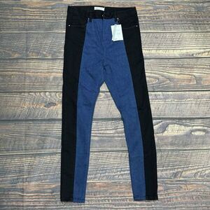 ASOS Denim Black Blue Two Tone Jeans‎ Size 32x32 NEW NWT Stretch Skinny Ankle